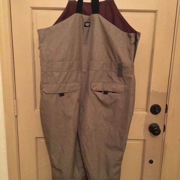 Ride Snowboard Outwear Men’s Central Bib, Olive Herringbone - Picture 9 of 12